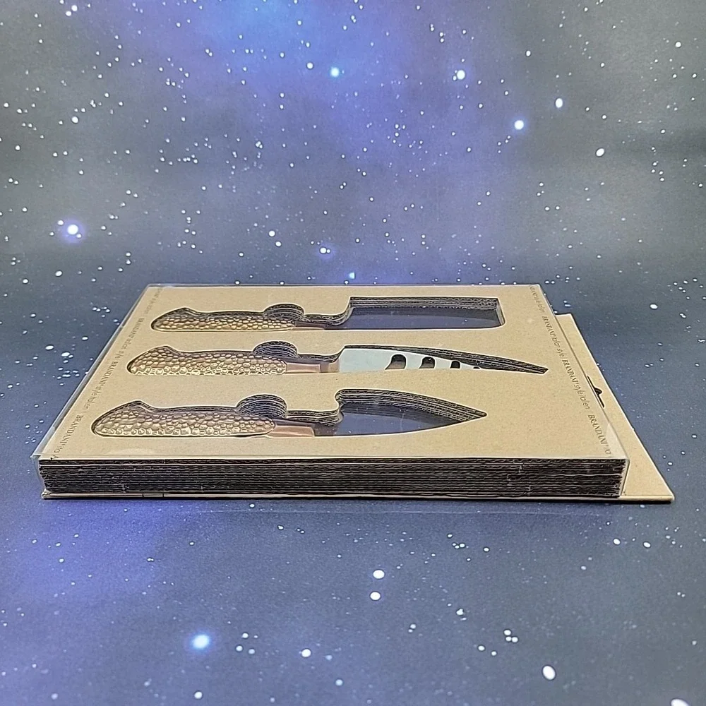 Brandani Grand Chef Italian-style 3-Piece Stainless Steel Cheese Knife Set